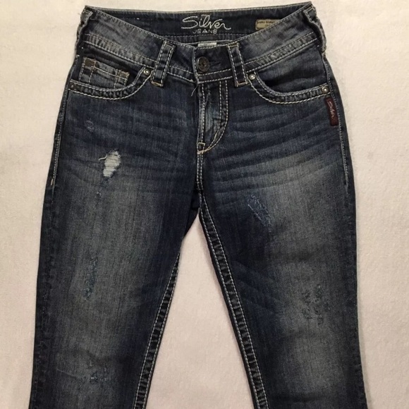 Silver Suki Capri dark flap pocket jeans Size25 - Picture 2 of 7